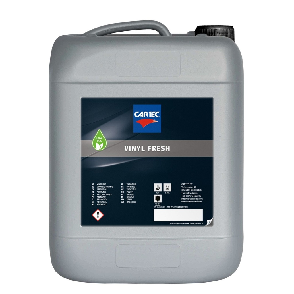 [cartec-1106/10] Cartec Colorline Vinyl Fresh - Dressing Plastiques extérieurs & pneus (10L)